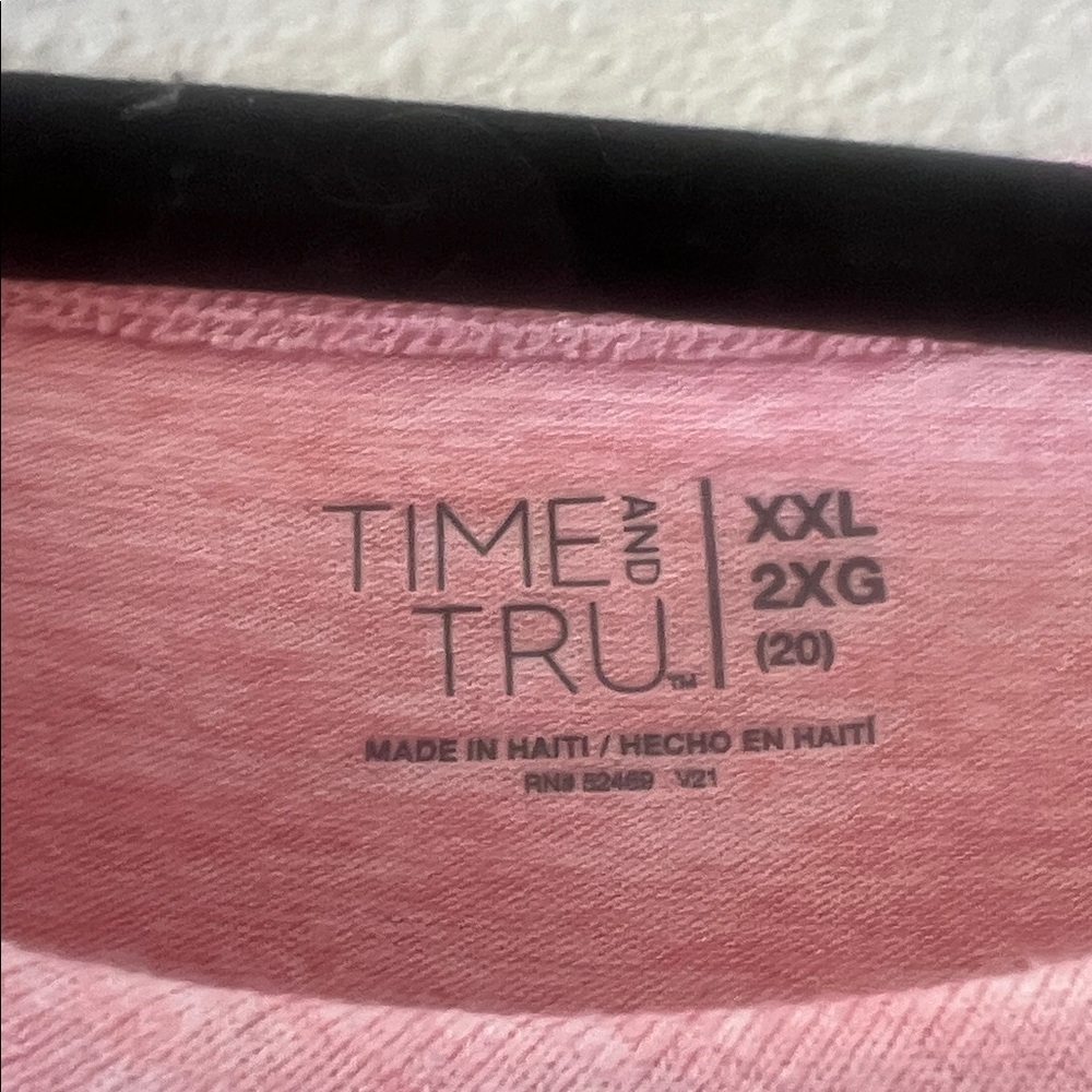 Time and Tru Light Pink Long Sleeve Tee - Picture 2 of 7
